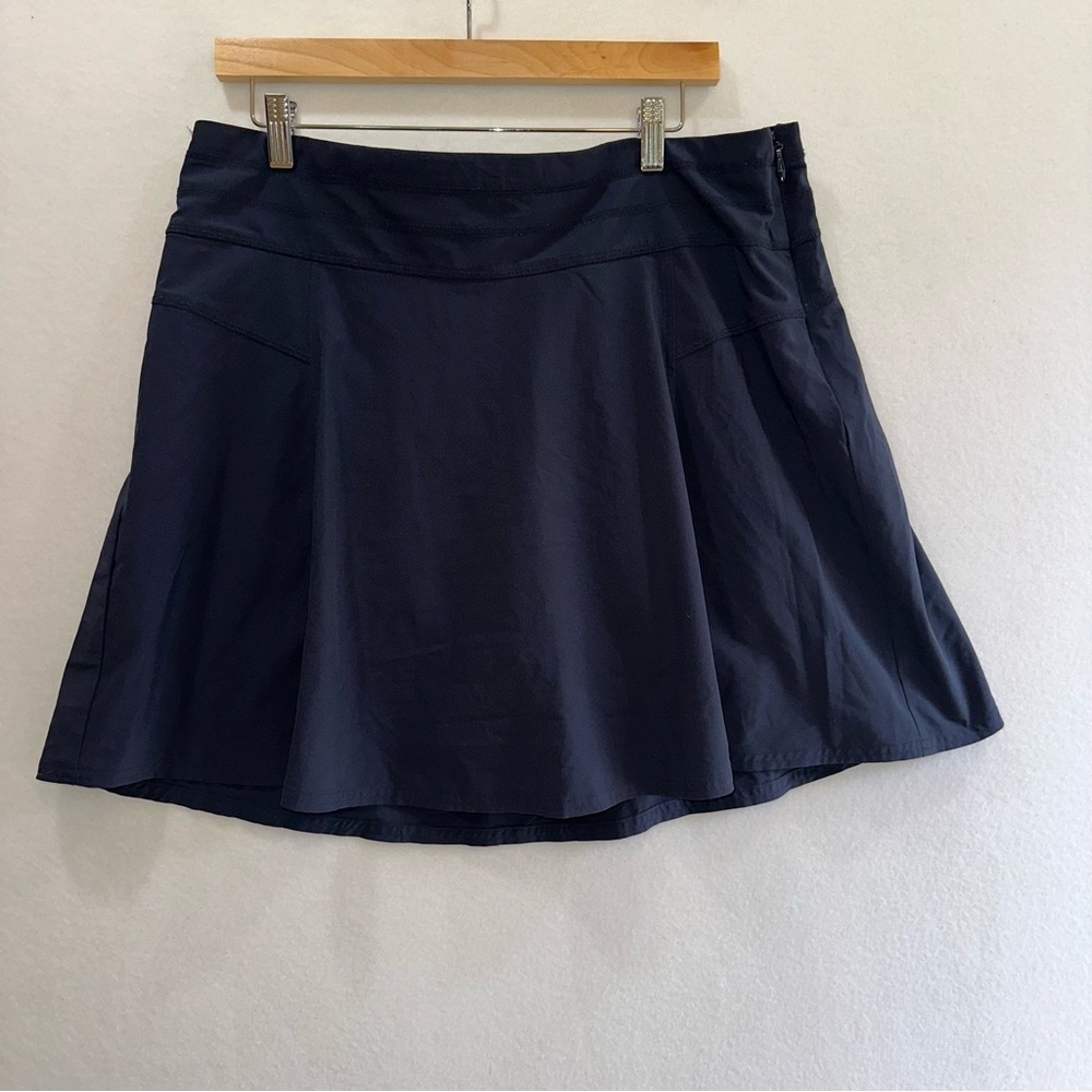 Athleta All Day Skort Shorts Skirt Navy Blue Pickleball Tennis Golf Size 14